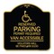 Signmission Connecticut Reserved Parking Permit Required Van Accessible Violators Will Be Fined M, BG-1818-24657 A-DES-BG-1818-24657 - alternate 1